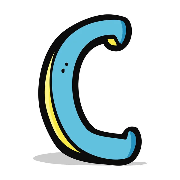 Карикатурная буква c — стоковый вектор