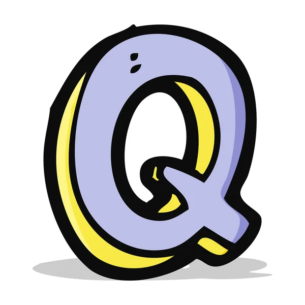 Мультфільм буква Q — стоковий вектор