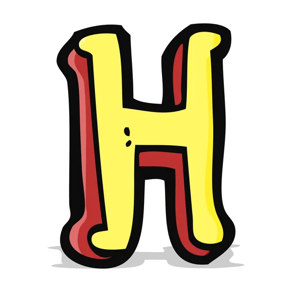 Cartoon bokstaven h — Stock vektor