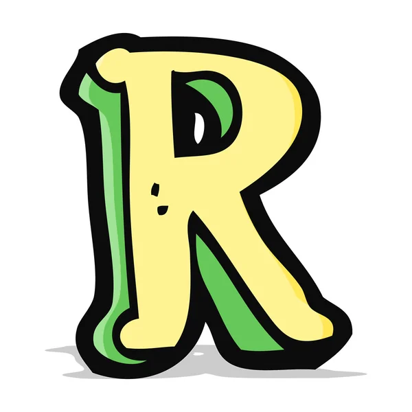 Cartoon bokstaven r — Stock vektor