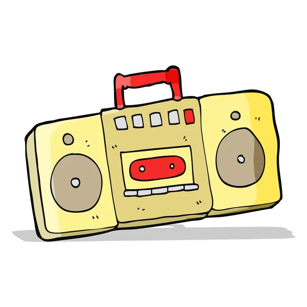 Reproductor de cassette de radio de dibujos animados — Archivo Imágenes Vectoriales