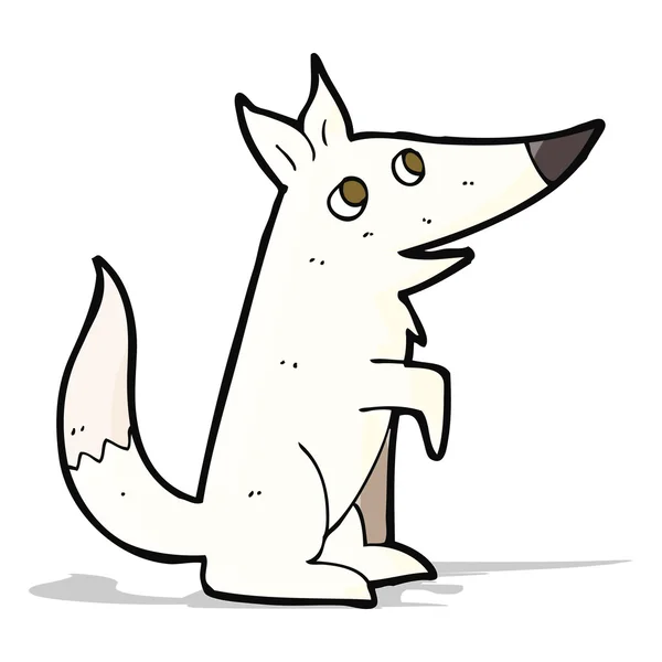 Cachorro lobo de dibujos animados — Archivo Imágenes Vectoriales