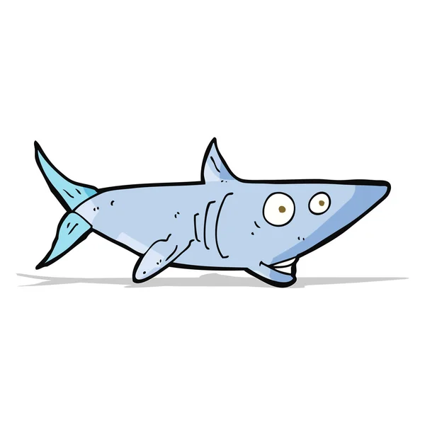 Dessin animé requin heureux — Image vectorielle