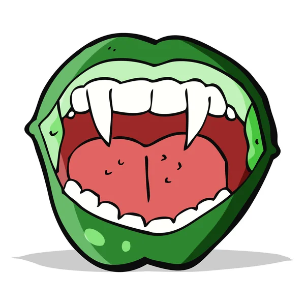 Cartoon vampire mouth — Stock Vector