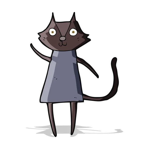 Симпатичная черная кошка — стоковый вектор