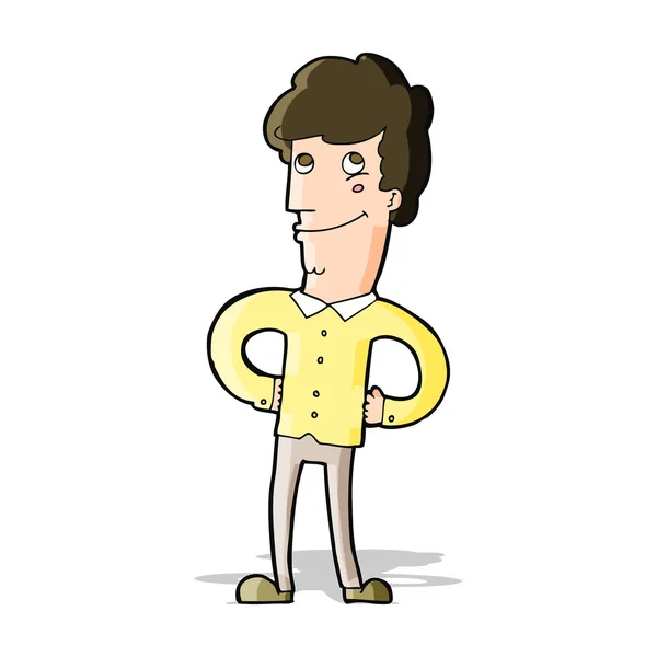 Cartoon gelukkig man — Stockvector