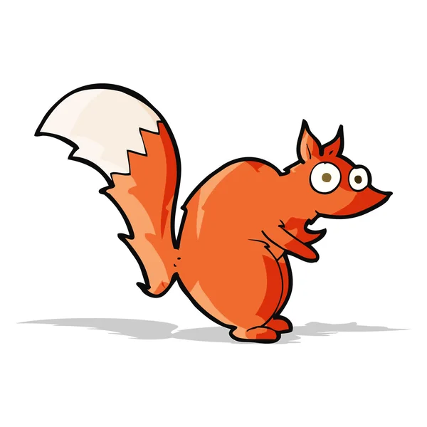 Grappig geschrokken eekhoorn cartoon — Stockvector