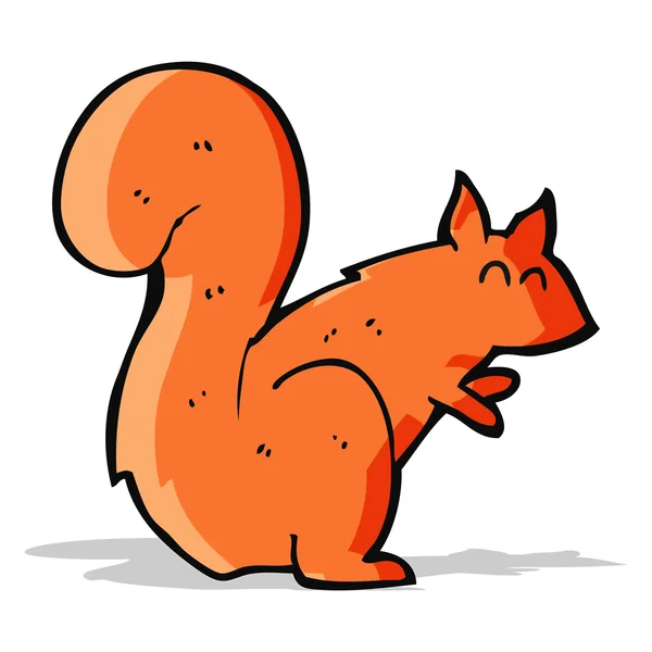 Cartoon red squirrel — Stock Vector