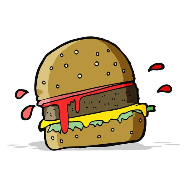 Kreslený burger — Stockový vektor