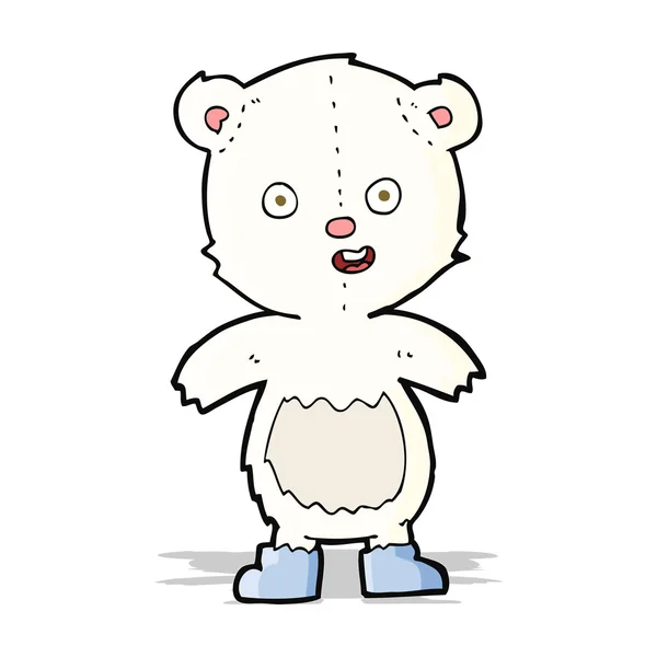 Dibujos animados oso de peluche feliz en botas — Archivo Imágenes Vectoriales