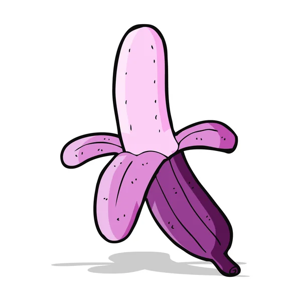 Cartoon purple banana — Stock Vector