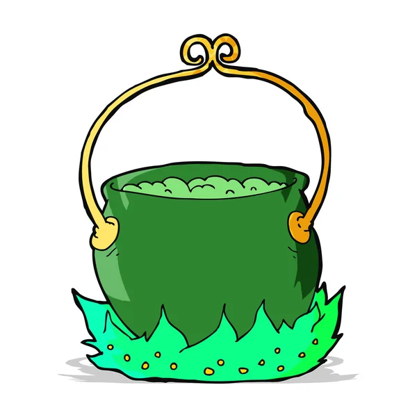 Cartoon witch's cauldron — Stock Vector