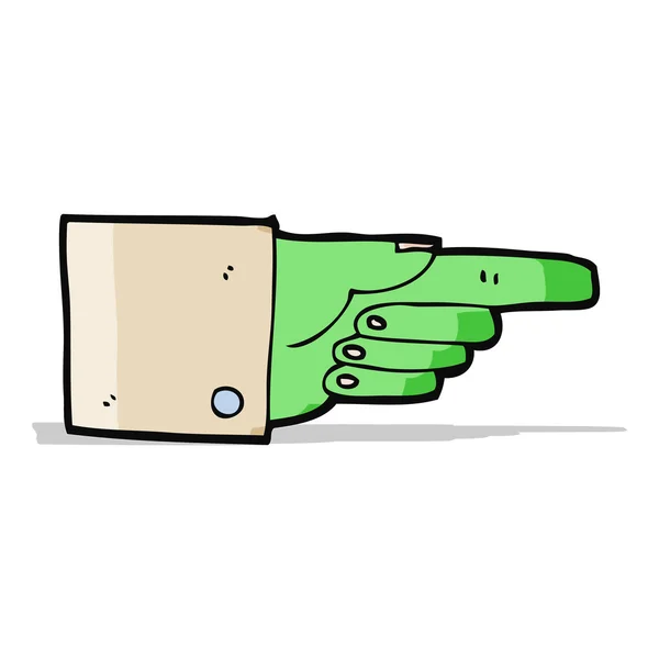 Karikatur zeigt Zombie-Hand — Stockvektor