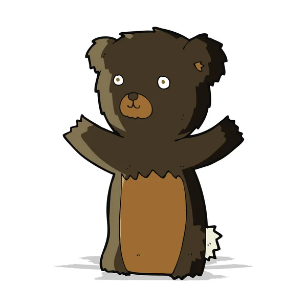 Bonito cartoon preto urso —  Vetores de Stock