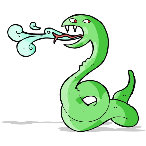 Cartoon sissende slang — Stockvector