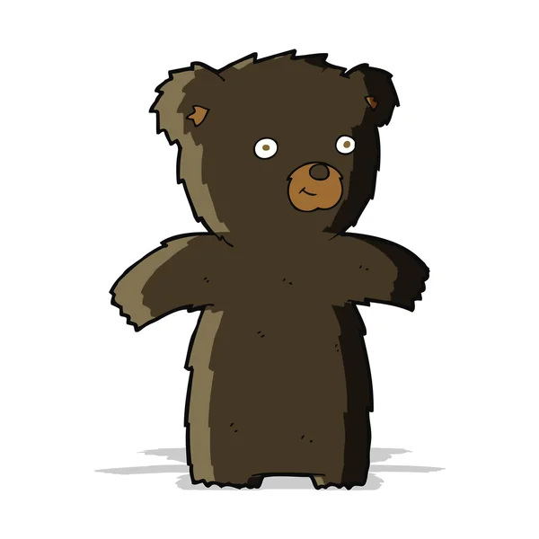 Carino cartone animato orso nero — Vettoriale Stock