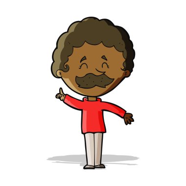 Fikri olan çizgi film adamı.