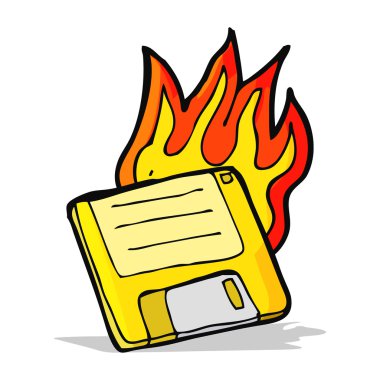 çizgi film eski bilgisayar diski