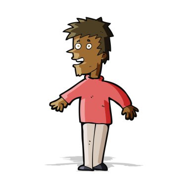 karikatür mutlu çocuk