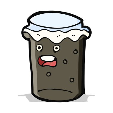 Çizgi film bardağı dolusu bira.