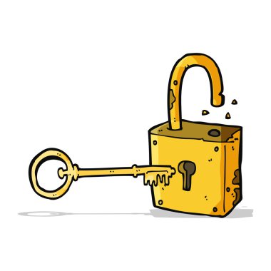 caroon paslı eski asma kilit