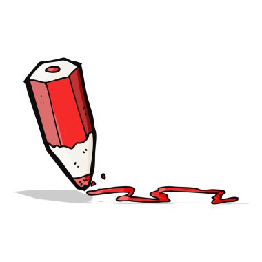 çizgi film renkli kalem çizimi