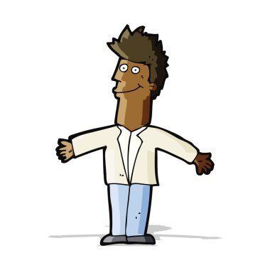 mutlu bir adam çizgi film