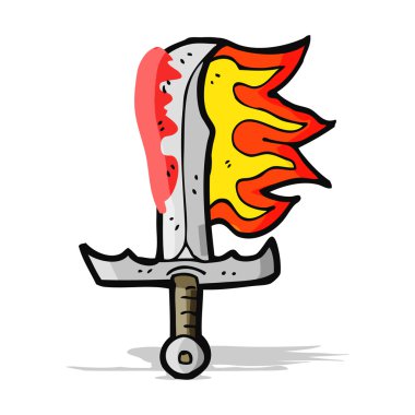 karikatür kanlı kılıç