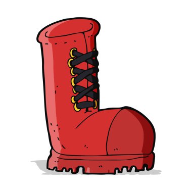 karikatür eski iş çizmesi