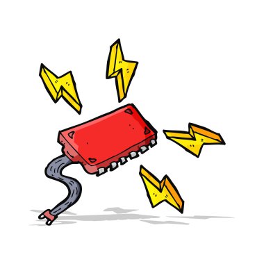 karikatür bilgisayar çipi