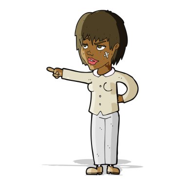 çizgi film kadın işaret