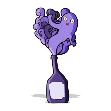 Şişedeki çizgi film hayaleti.