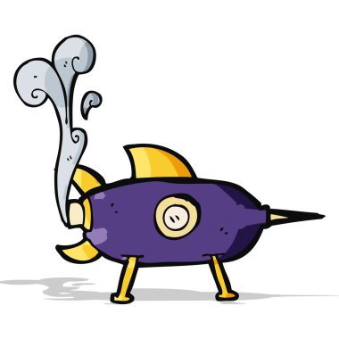 cartooon uzay roketi