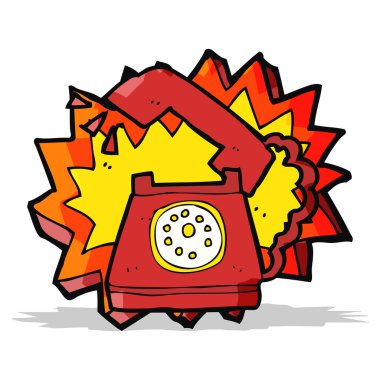 telefon çalan çizgi film.