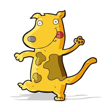 Çizgi film mutlu köpek.