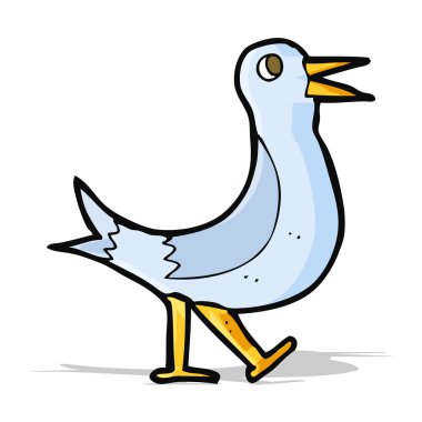 karikatür kuş yürüme