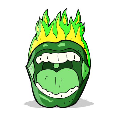 Cadılar Bayramı ağzı cartoon