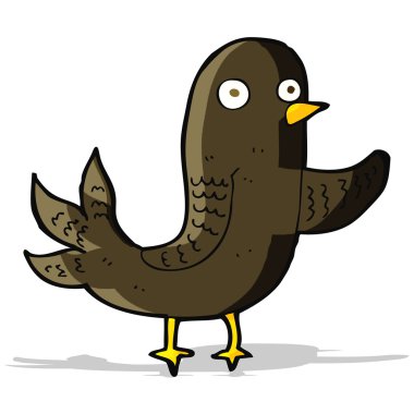 kuş sallayarak karikatür 