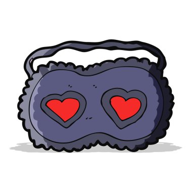 Aşk dolu karikatür uyku maskesi