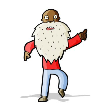 Çizgi film stresli ihtiyar.