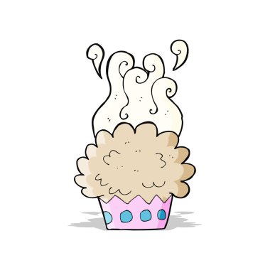 karikatür fincan kek