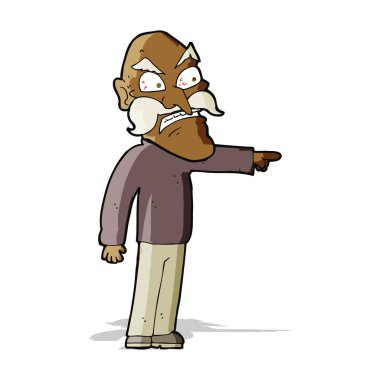 öfkeli yaşlı adam çizgi film