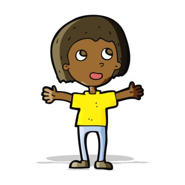 karikatür mutlu kişi