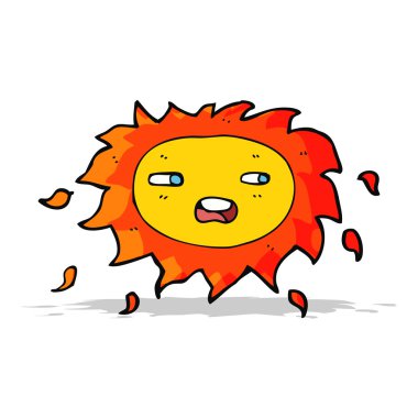 üzgün çizgi film güneş