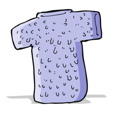 karikatür yünlü tee