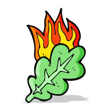 karikatür yanan EAO sembolü