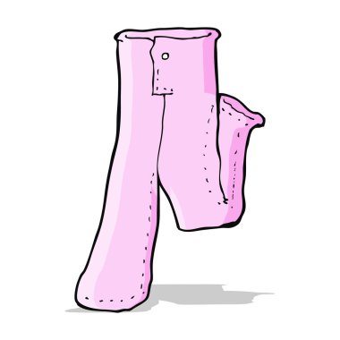 bir çift pembe pantolon.