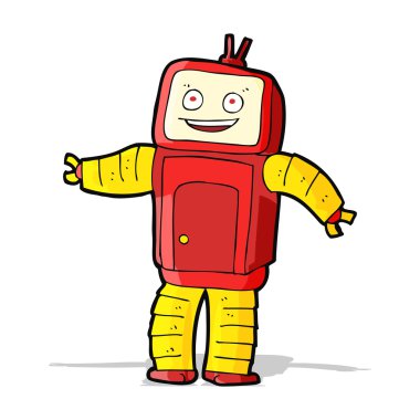 karikatür komik robot
