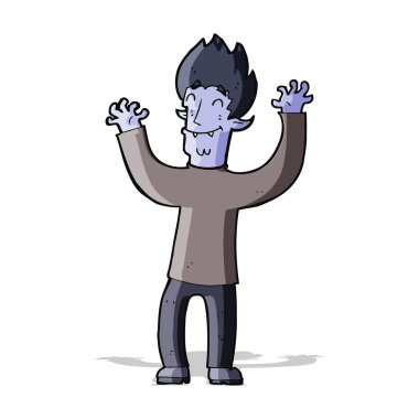 çizgi filmdeki mutlu vampir adam.