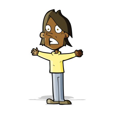 korkmuş bir adam çizgi film